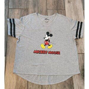 DISNEY BASIC TEE COLOR GRAY SHORT SLEEVE POLY/RAYON SIZE 2X